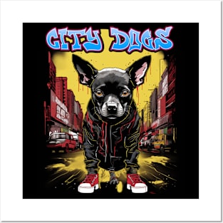 City Dogs Chihuahua Streetwear Posters and Art